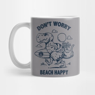 Beach Happy monochrome Mug